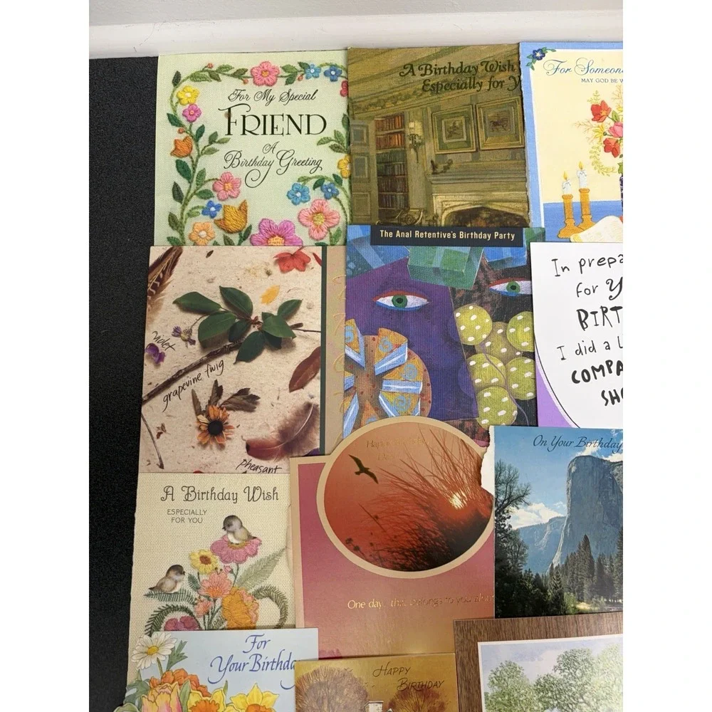 Vintage Birthday Cards Some Fronts ONLY Scrapbooking Crafts Decoupage Lot of 50+